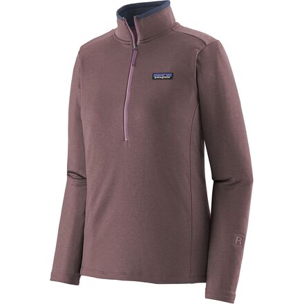 Patagonia - R1 Daily Zip Neck Pullover - Women's - Dusky Brown/Evening Mauve X-Dye