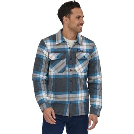 Patagonia - Insulated Organic Cotton Fjord Flannel Shirt - Men's - Forestry: Ink Black
