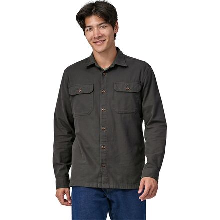 Patagonia Men's Long-Sleeved Organic Cotton Midweight Fjord Flannel Shirt Forge Grey / S