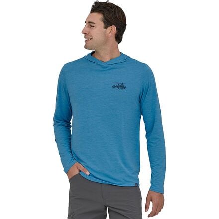 Patagonia - Cap Cool Daily Graphic Hooded Shirt - Men's - 73 Skyline/Anacapa Blue X-Dye