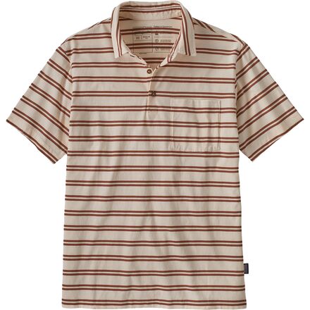 Patagonia - Organic Cotton Lightweight Polo - Men's - Mirror Stripe: Natural