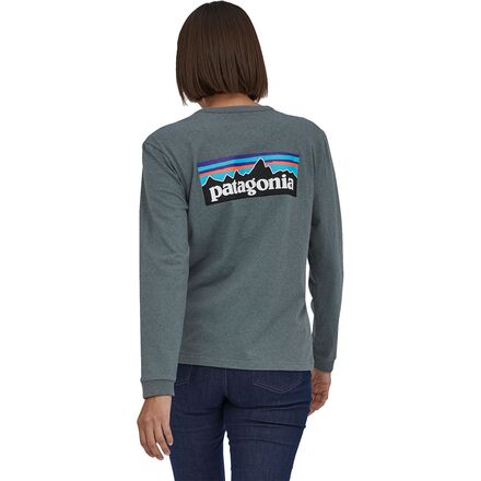 Patagonia - P-6 Logo Responsibili-Tee Long-Sleeve T-Shirt - Women's - Plume Grey