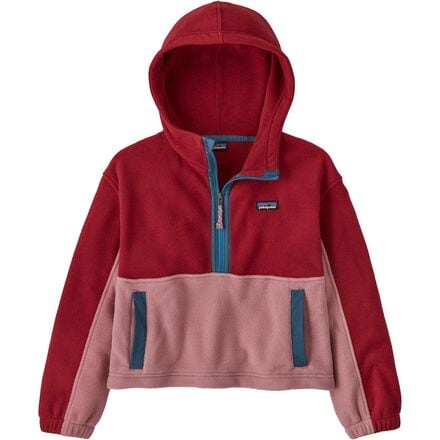 Patagonia - Microdini Cropped Pullover Hoodie - Kids' - Wax Red