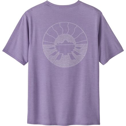 Patagonia - Cap Cool Daily Graphic Shirt - Waters - Men's - Forgotten Island: Concrete Purple X-Dye