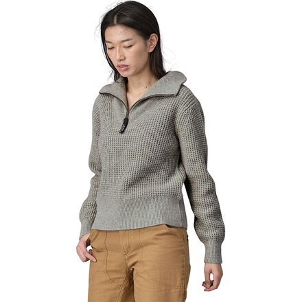Patagonia - Recycled Wool-Blend 1/4-Zip Sweater - Women's - Salt Grey