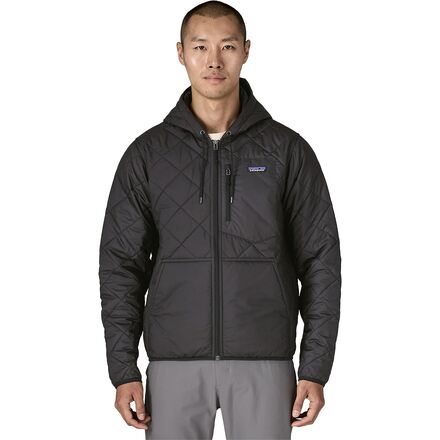 Diamond Quilted Bomber Hooded Jacket - Men's