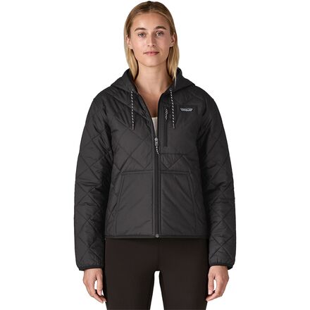 Diamond Quilted Bomber Hooded Jacket - Women's