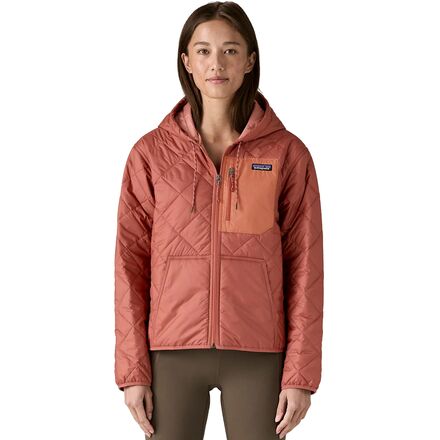 Diamond Quilted Bomber Hooded Jacket - Women's