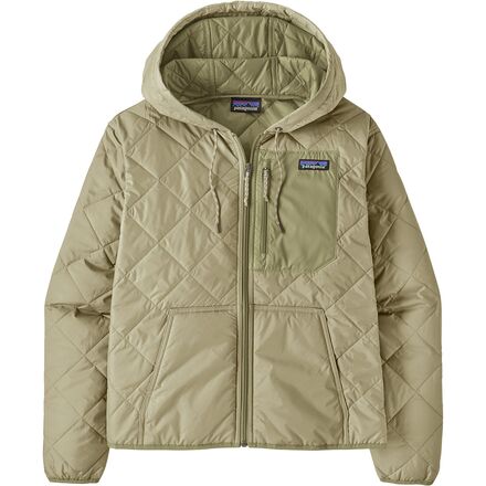 Diamond Quilted Bomber Hooded Jacket - Women's