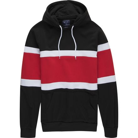 Pacific Blue - Striped Colorblock Pullover Hoodie - Men's