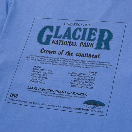 Parks Project - Glacier's Greatest Hits T-Shirt - Men's