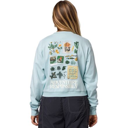Forest Forager Cropped Crew Sweatshirt - Women's