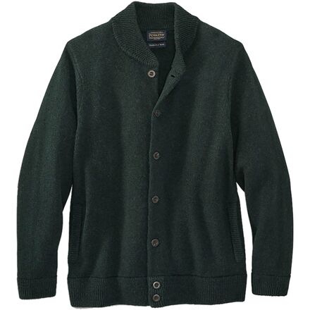 Pendleton - Shetland Cardigan Sweater - Men's - Atlantic Green
