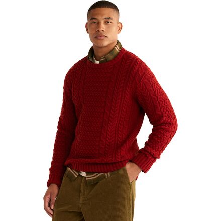 Pendleton - Shetland Fisherman Sweater - Men's - Chili Red