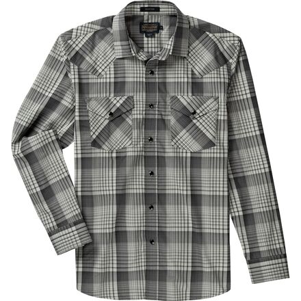Pendleton - Frontier Long-Sleeve Shirt - Men's - Grey/Charcoal/White Plaid