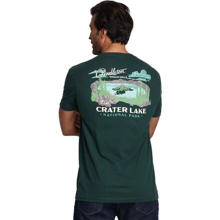 Pendleton - Crater Lake Graphic Short-Sleeve T-Shirt - Green/White