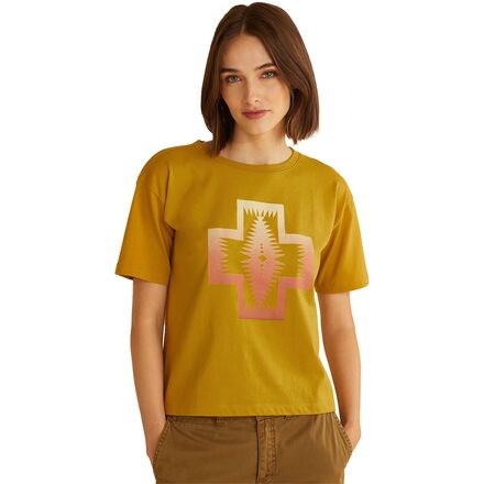 Pendleton - Cropped Deschutes Graphic T-Shirt - Women's - Dried Tobacco
