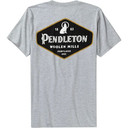 Pendleton - Lobo Diamond Heather Graphic T-Shirt - Men's - Athletic Heather/White