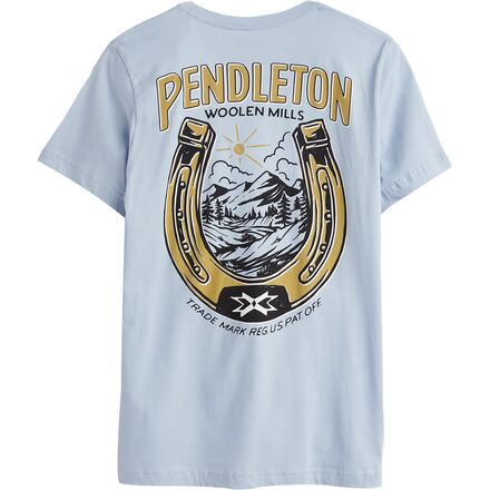Pendleton - Vintage Horseshoe Graphic T-Shirt - Men's - Light Blue/Gold