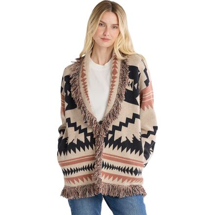 Graphic Fringe Cardigan - Women's
