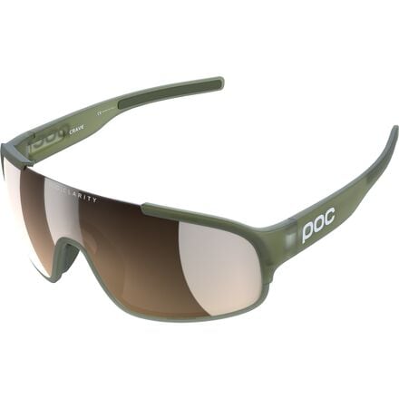 POC - Crave Sunglasses - Epidote Green Translucent/Brown Silver Mirror
