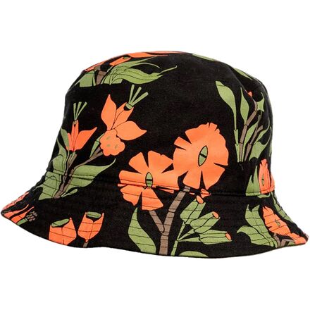 Poler - Reversible Vibes Brand Bucket Hat - Orchid Floral Forest