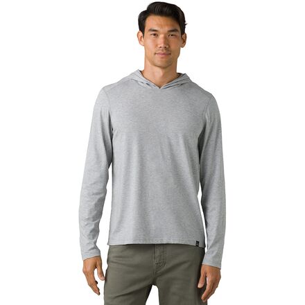 prAna - Long-Sleeve Hoodie - Men's - Medium Heather Grey