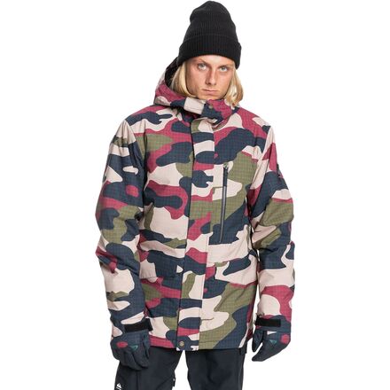 Quiksilver - Mission Printed Insulated Jacket - Men's - Grape Leaf Giant Camo