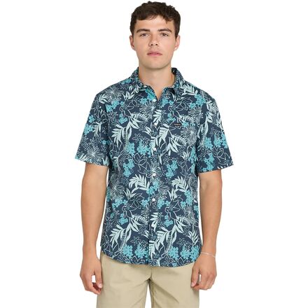 Jetty Bloom Classic Stretch Short-Sleeve Shirt - Men's