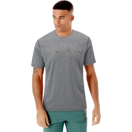 Rab - Mantle Tessalate T-Shirt - Men's - Beluga Marl