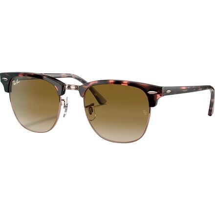 Ray-Ban - Clubmaster Sunglasses - Pink Havana/Clear Gradient Brown