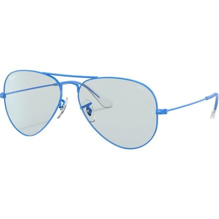 Ray-Ban - Aviator Large Metal Sunglasses - Light Blue/Photo Evolve Grey/Dark Violet