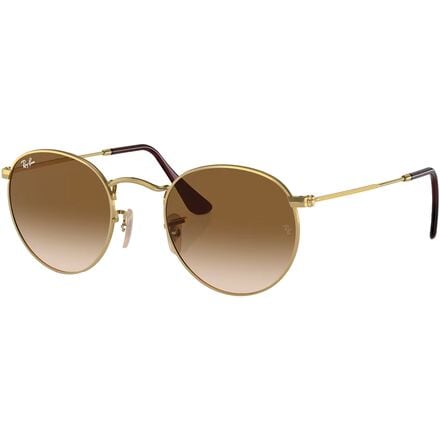 Ray-Ban - Round Metal Sunglasses - Gold/Clear Gradient Brown
