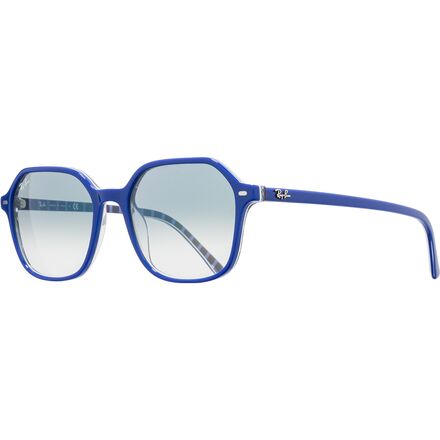 Ray-Ban - John Sunglasses - Top Blue On Texture Vichy Blue White/Clear Gradient Blue