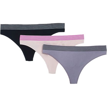 RBX - Striped Band Seamless Thong - 3-Pack - Women's