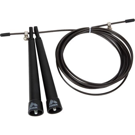 RBX - 9ft Adjustable Speed Rope With 5in Handles - Black