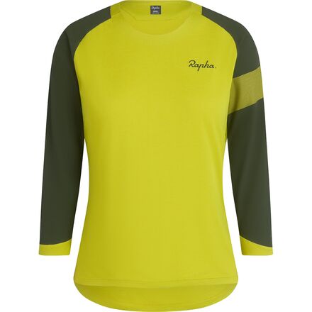 Rapha - Trail 3/4-Sleeve Jersey - Women's - Gecko Yellow/Deep Olive Green