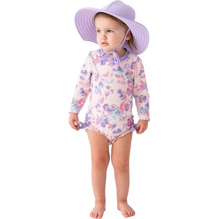 Ruffle Butts - Long-Sleeve One-Piece Rash Guard - Infant Girls'