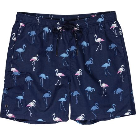 Rainforest - Flamingo Printed Swim Trunk - Men's