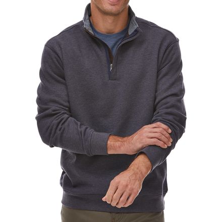 Rainforest - Herringbone Textured 1/4-Zip Pullover Sweater - Men's
