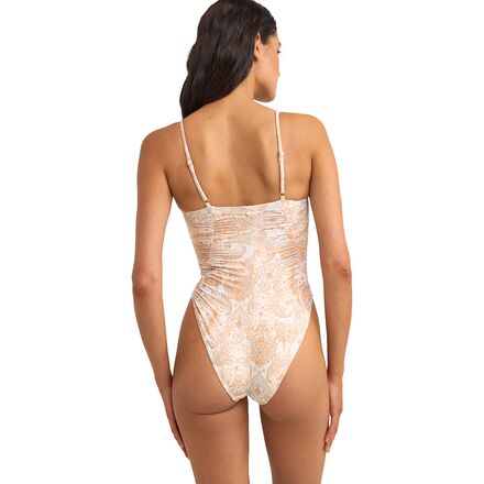 Rhythm - Jean Paisley Scrunched Side One-Piece Swimsuit - Women's