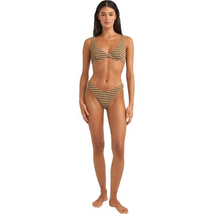 Rhythm - Sol Stripe Hi Cut Bikini Bottom - Women's
