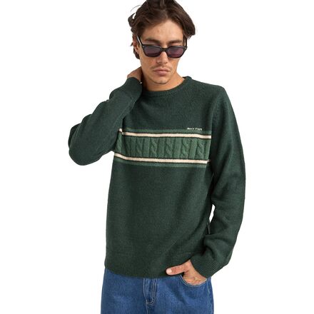 Mohair Stripe Knit Sweater - Men's