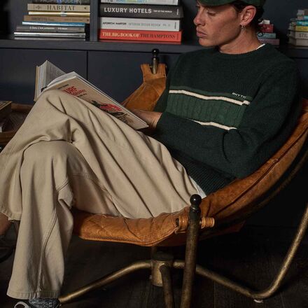 Rhythm - Mohair Stripe Knit Sweater - Men's