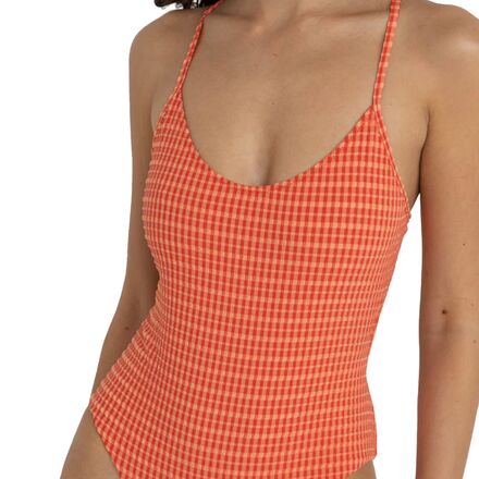 Rhythm - Lola Check Cross Back One-Piece Swim Suit - Women's