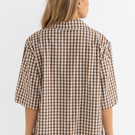 Rhythm - Birdie Gingham Tie Front Top - Women's