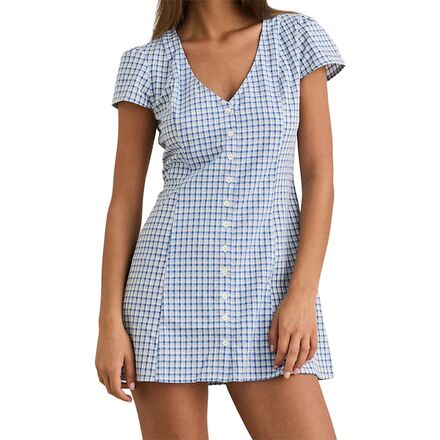 Rhythm - Lola Check Cap Sleeve Mini Dress - Women's