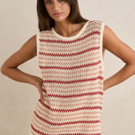 Rhythm - Tami Stripe Knit Longline Tank Top - Women's