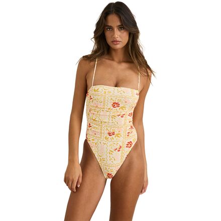 Wildflower Scrunched Side One-Piece Swimsuit - Women's
