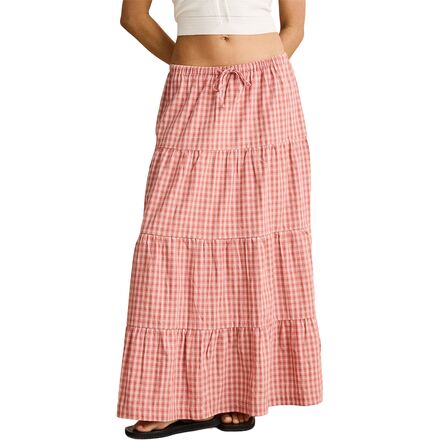 Kirra Check Tiered Maxi Skirt - Women's